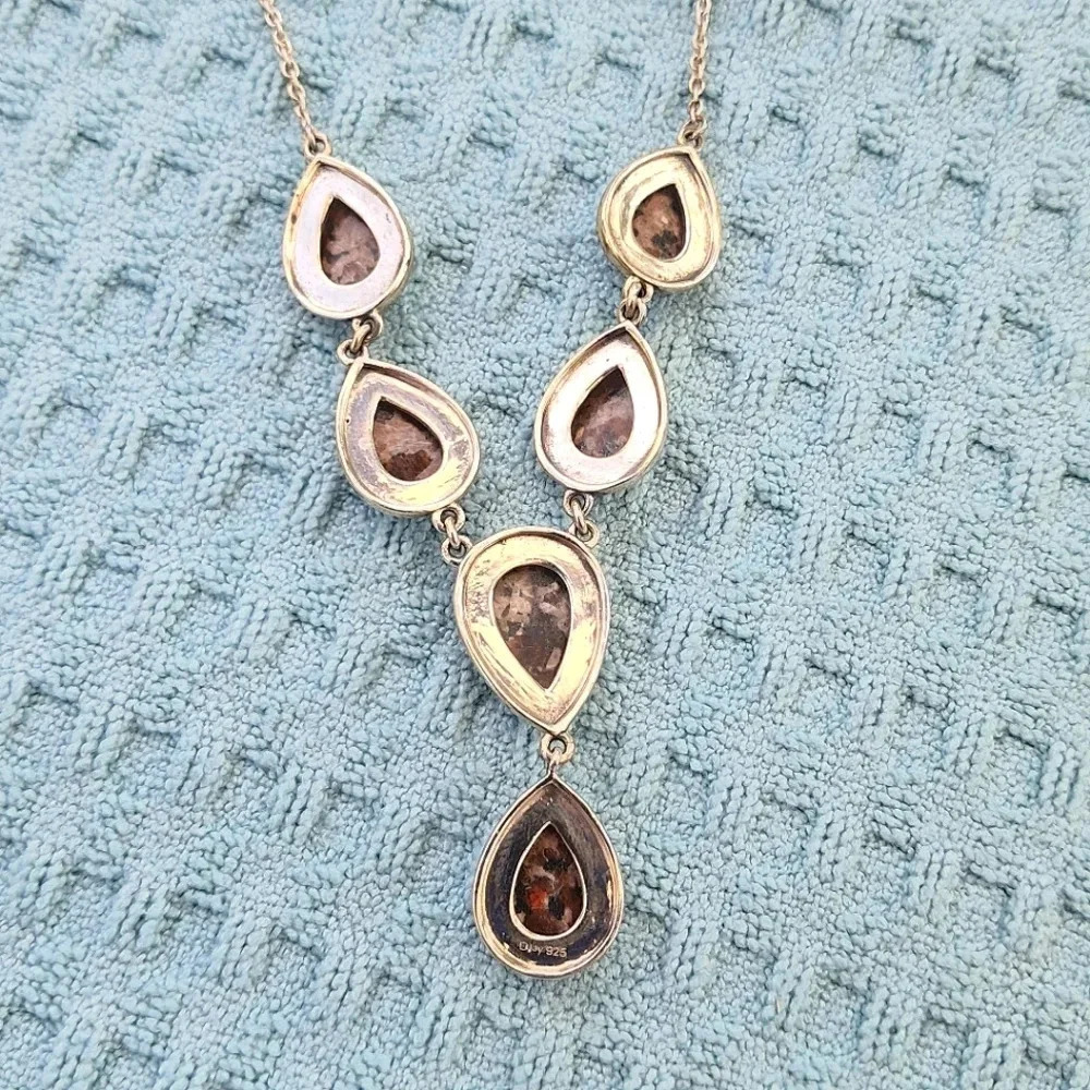 Artisan Crafted Natural Yooperlite Necklace In 925 Sterling Silver. - Picture 6 of 9